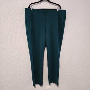 Chico's So Slimming 360 Teal Ankle Pants 20 Plus Size Office Career Wear
